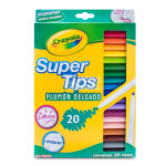 MARCADOR CRAYOLA LAVABLE DELGADO C/20