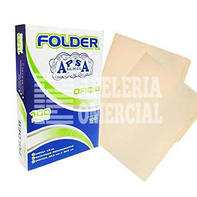 FOLDER T. OFICIO COLOR CREMA C/U