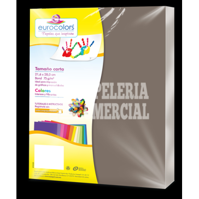 PAPEL FLOURESCENTE T.CARTA C/U GRIS