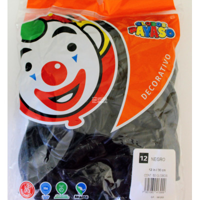 GLOBOS BOLSA C/50 # 12 COLOR NEGRO