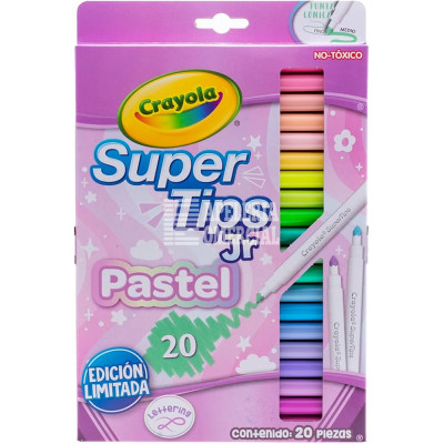 MARCADOR CRAYOLA LAVABLE DELGADO C/20 PASTEL