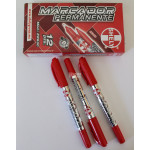 MARCADOR PERMANENTE SHELY DOBLE PUNTA C.ROJO