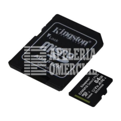 MEMORIA SD 64 GB CLASE 10 MARCA KINGSTON