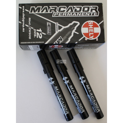 MARCADOR PUNTO GRUESO PERMANENTE SHELY C.NEGRO