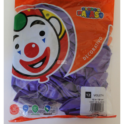 GLOBOS BOLSA C/50 # 12 COLOR VIOLETA
